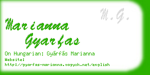 marianna gyarfas business card